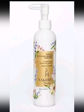 Nakery Beauty White Floral Facial Cleansing Gel - Gentle Daily Cleanser